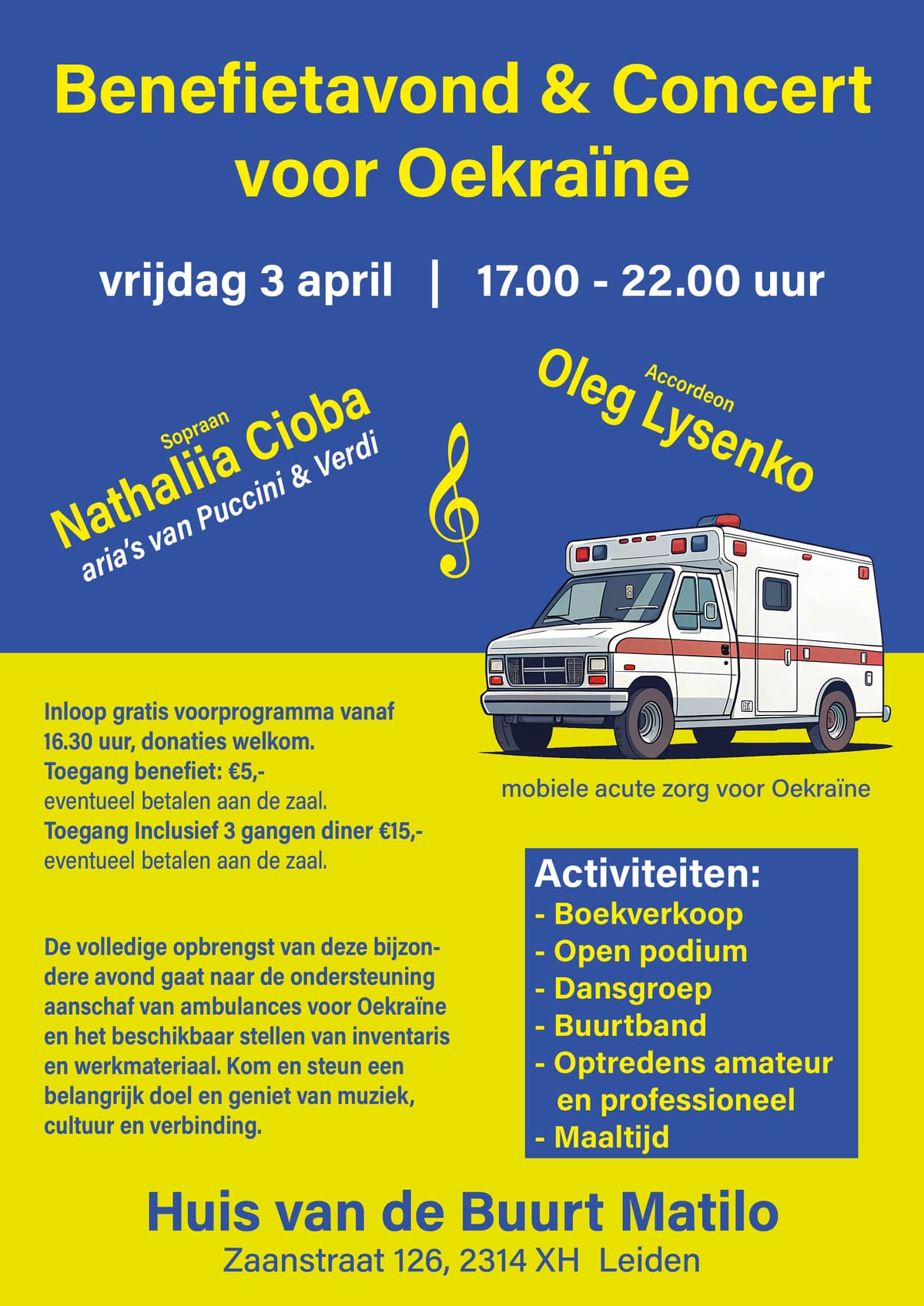 Benefiet Concert voor ambulance Oecraine