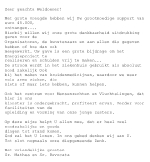 Dankbrief van zuster Mathea en zuster Revocata